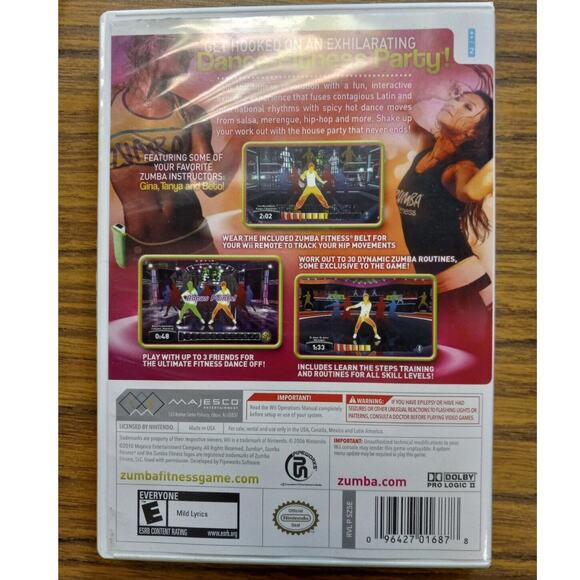 Zumba Fitness Join the Party Nintendo Wii Game by Majesco – Dance Workout - Picture 2 of 2